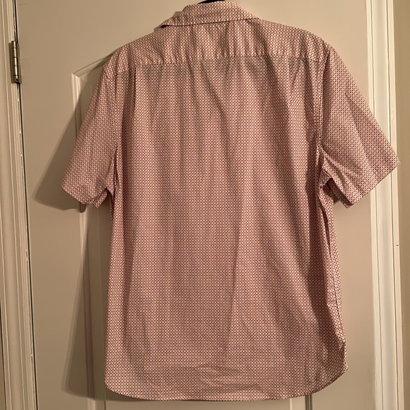 NWOT Nautica | red white and blue print short sleeve button down shirt - Picture 3 of 4